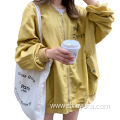 Fashion Fall New Women's Coat New design Pink and yellow new women's coat Manufactory